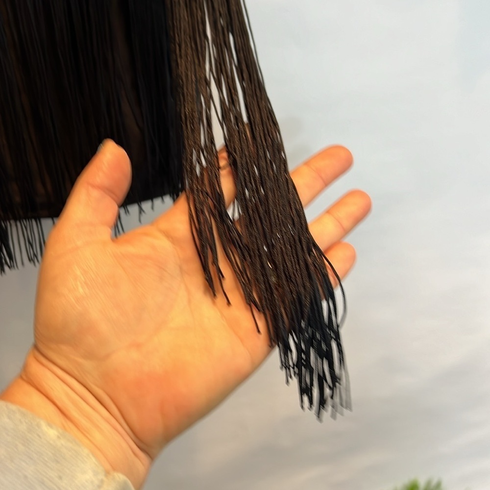 Love J Fringed Blaxk Crop Top ๐ - Picture 3 of 6
